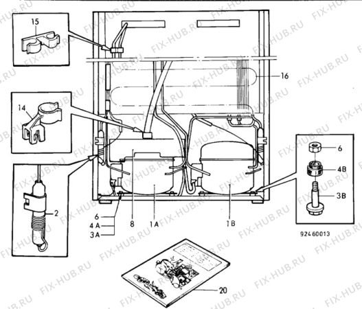 Взрыв-схема холодильника Zanussi Z25/14 - Схема узла C10 Cold, users manual